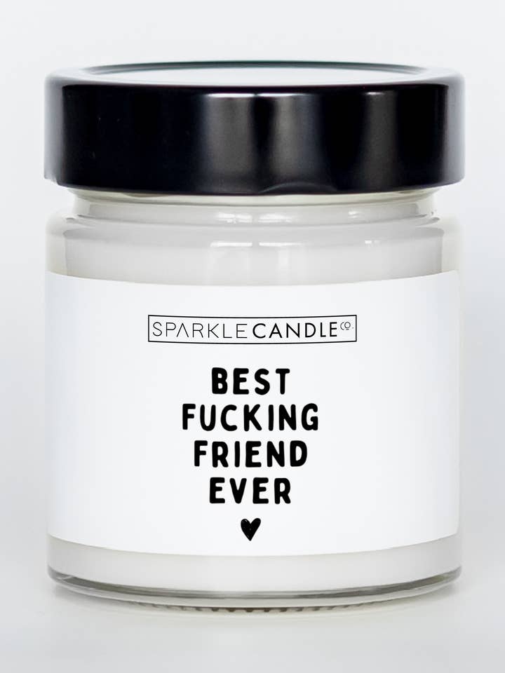 Best Fucking Friend Ever | Cheeky + Fun Soy Candle for wholesale by Sparkle Candle Co.