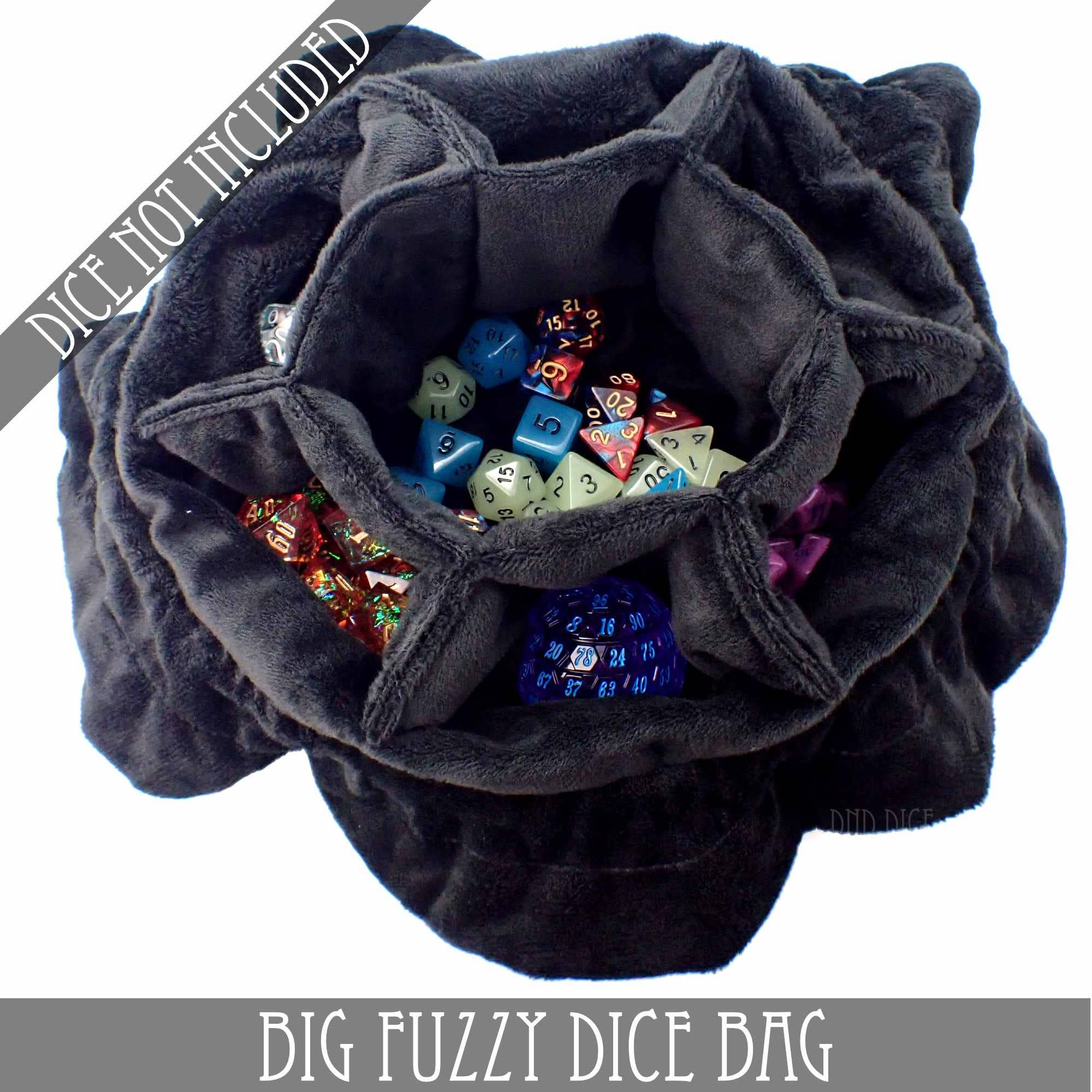 DNDDICE.COM - Wholesale Dice - Big Fuzzy Dice Bag - 6 Colors6