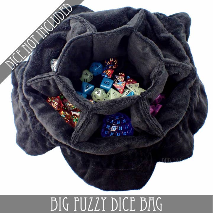 DNDDICE.COM - Wholesale Dice - Big Fuzzy Dice Bag - 6 Colors6