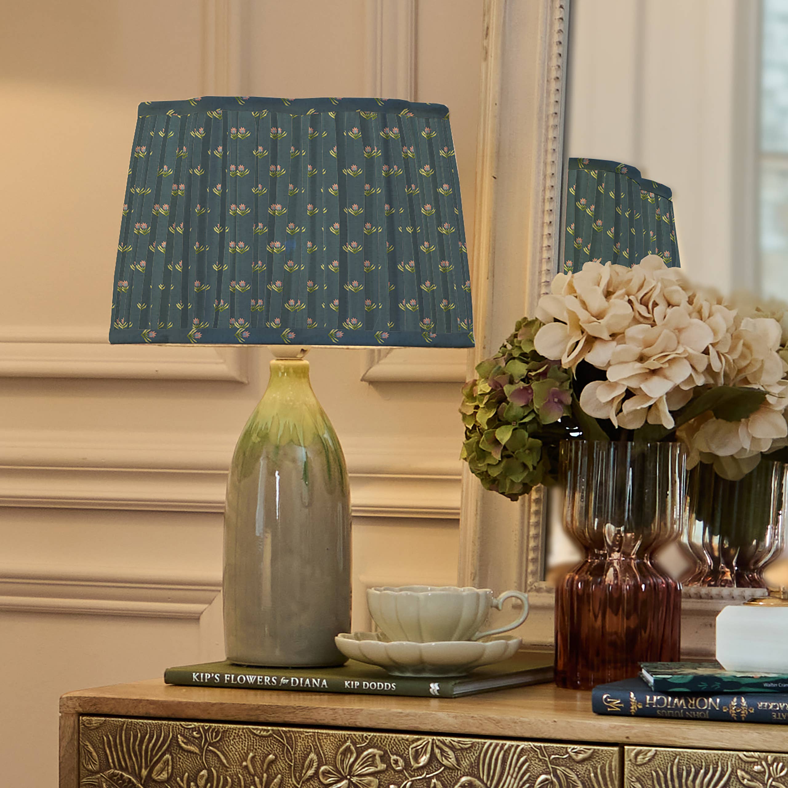 Denim Raja Plisseret Skallet Lampeskærm Denim for engroshandel på Faire5