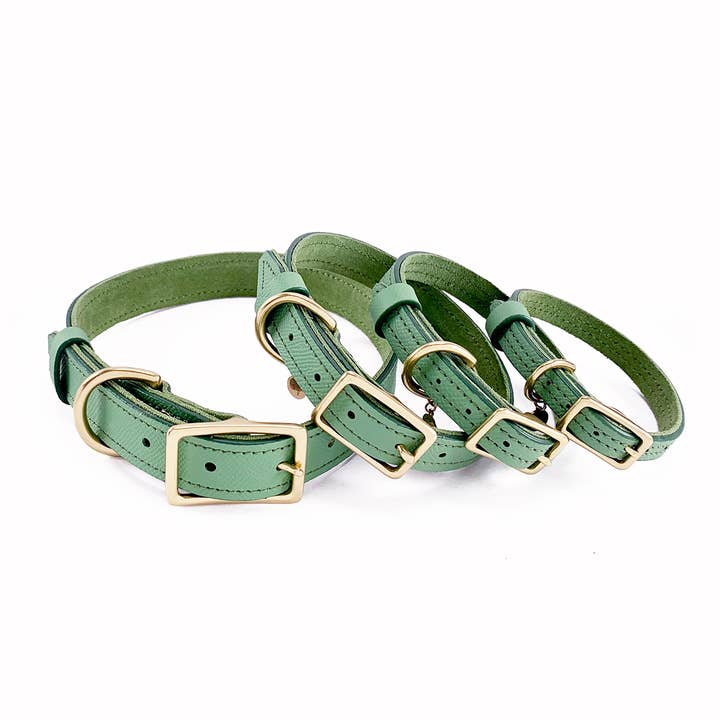 Collier pour chien en cuir Basil pour la vente par Poppy and Payson