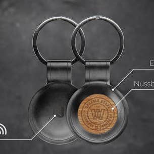 NFC Keychain Digital Business Card Black for wholesale by Wild Handcrafted-Goods