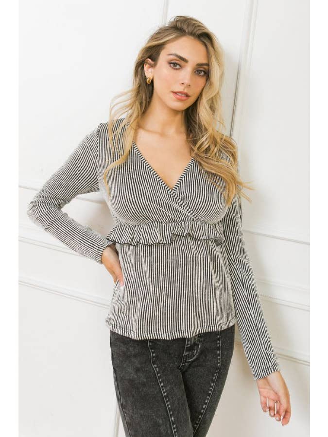 FLYING TOMATO - Wholesale Knit Top - Women's - A knit top-AT2135FM