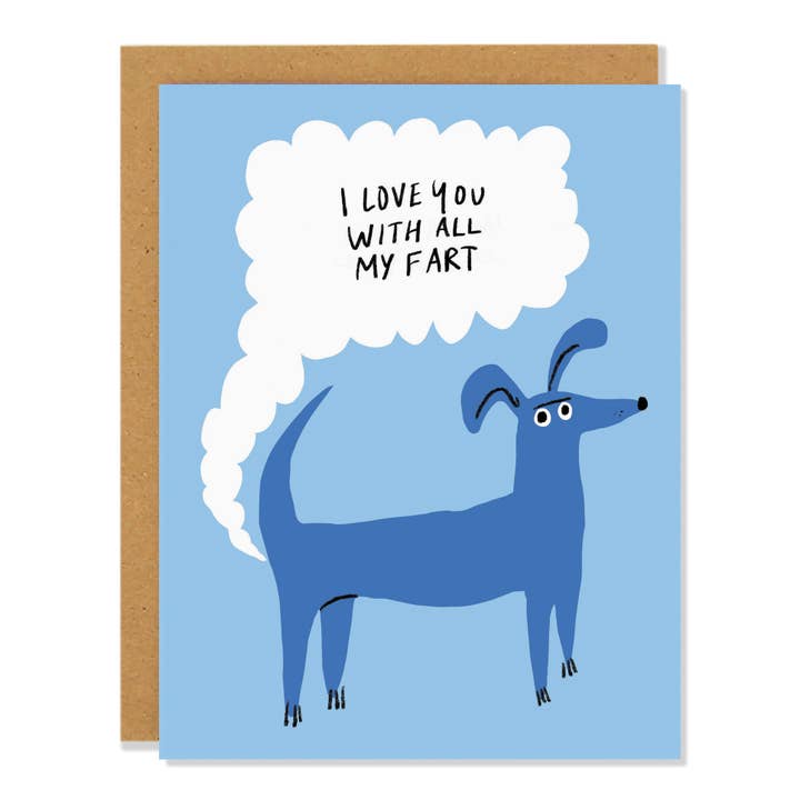 With All My Fart - Love & Friendship Card for wholesale by Badger & Burke