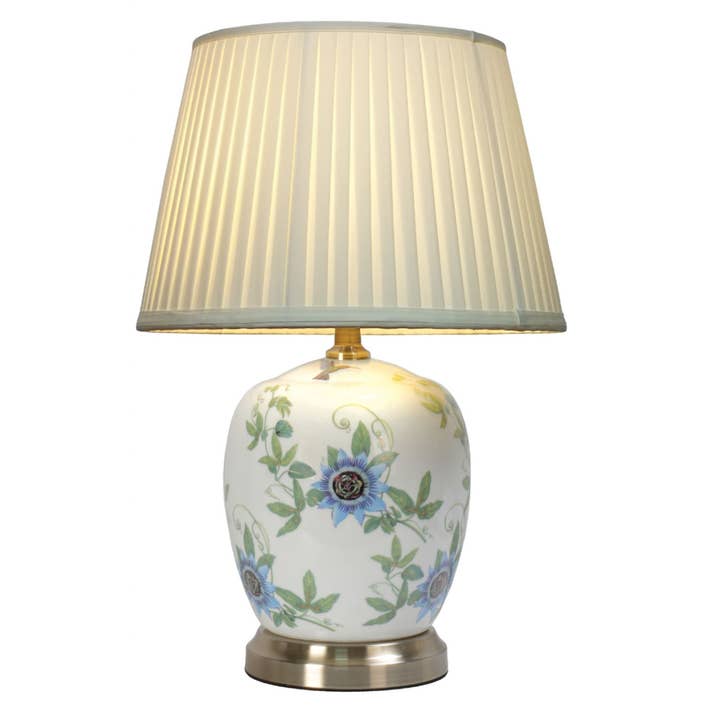Passion Flower Lamp for wholesale by Mandarin Arts Ltd