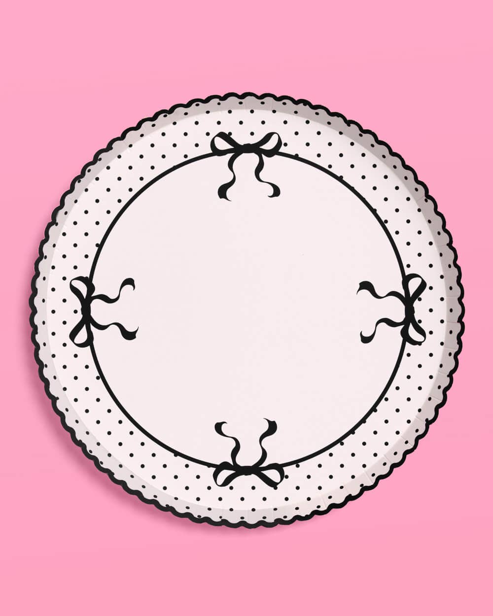 xo, Fetti - Wholesale Disposable Plate - Black Bow Paper Plates | 25ct, Bridal Shower, Bach Party4