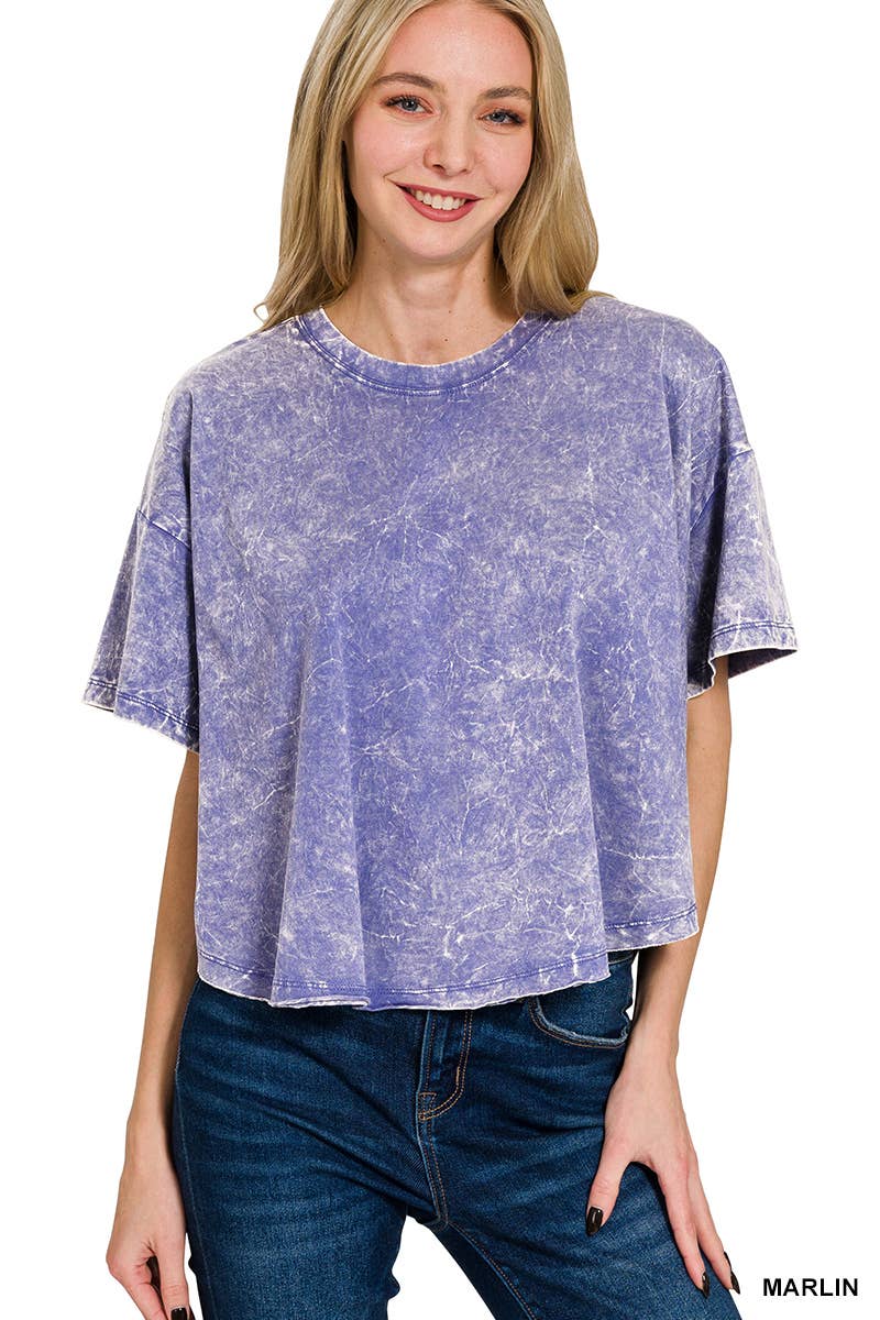 42POPS – wholesale T-shirt – women's – "._ SI-25351 Vintage Washed Short Sleeve Top As shown47