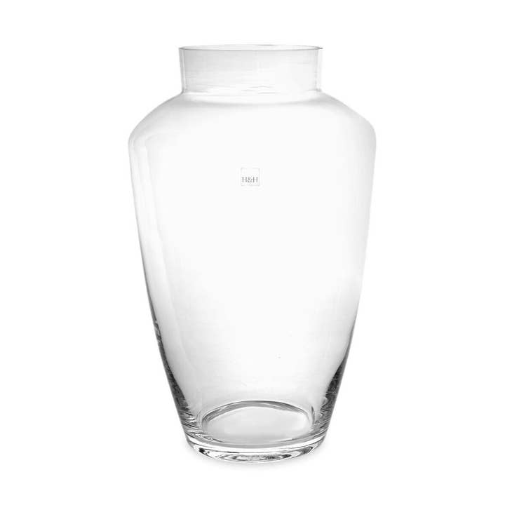 Modern glasvas för blommor, höjd 32 cm, diameter 20 cm för wholesale av H&H