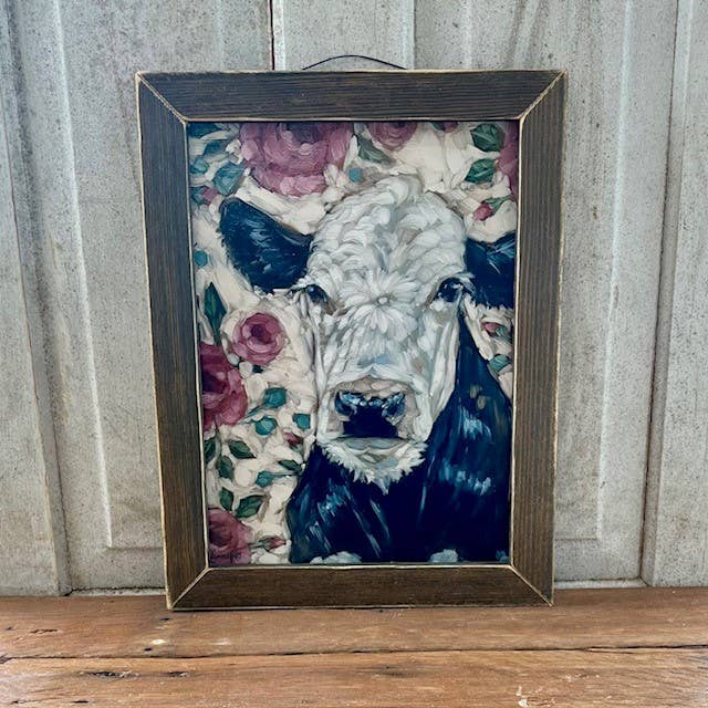 SGD165 Roses and a Cow for wholesale by JanMichaels Art & Home