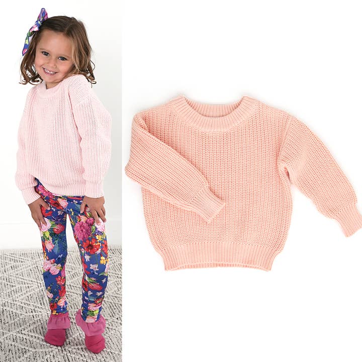 Light Pink Sweater Baby Children Kids Clothing Apparel for wholesale by Gigi and Max