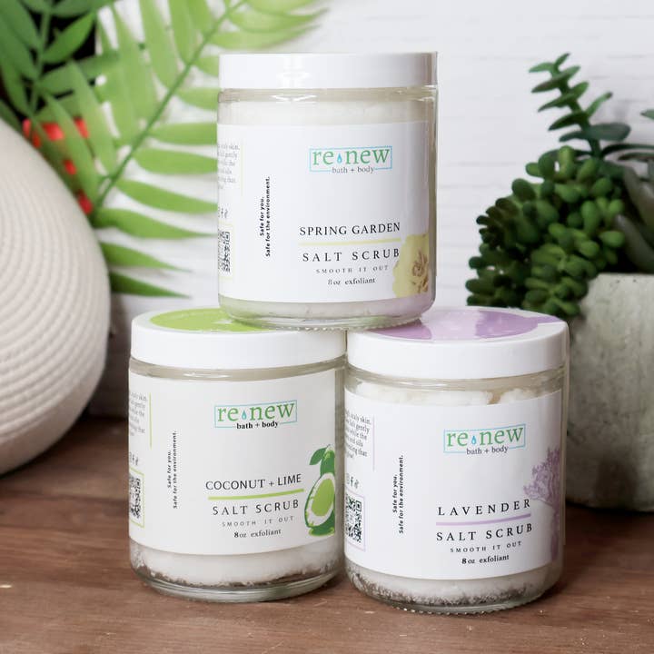 Salt Body Scrub - 8 Ounce for wholesale by renew bath + body