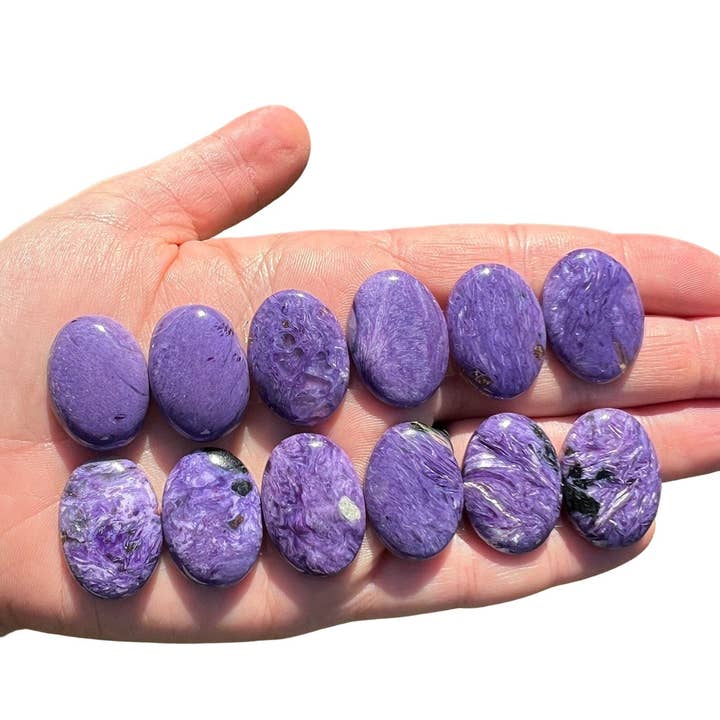 New Moon Beginnings - Wholesale Spiritual Stone/Crystal - Charoite Cabochon Oval3