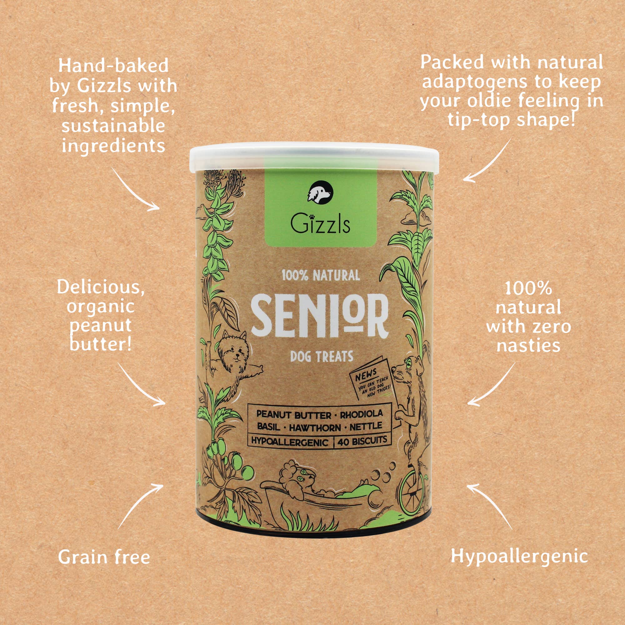 Gizzls – Engroshandel Godbid - Hund – Gizzls 100% naturlige hundegodbidder til seniorer3