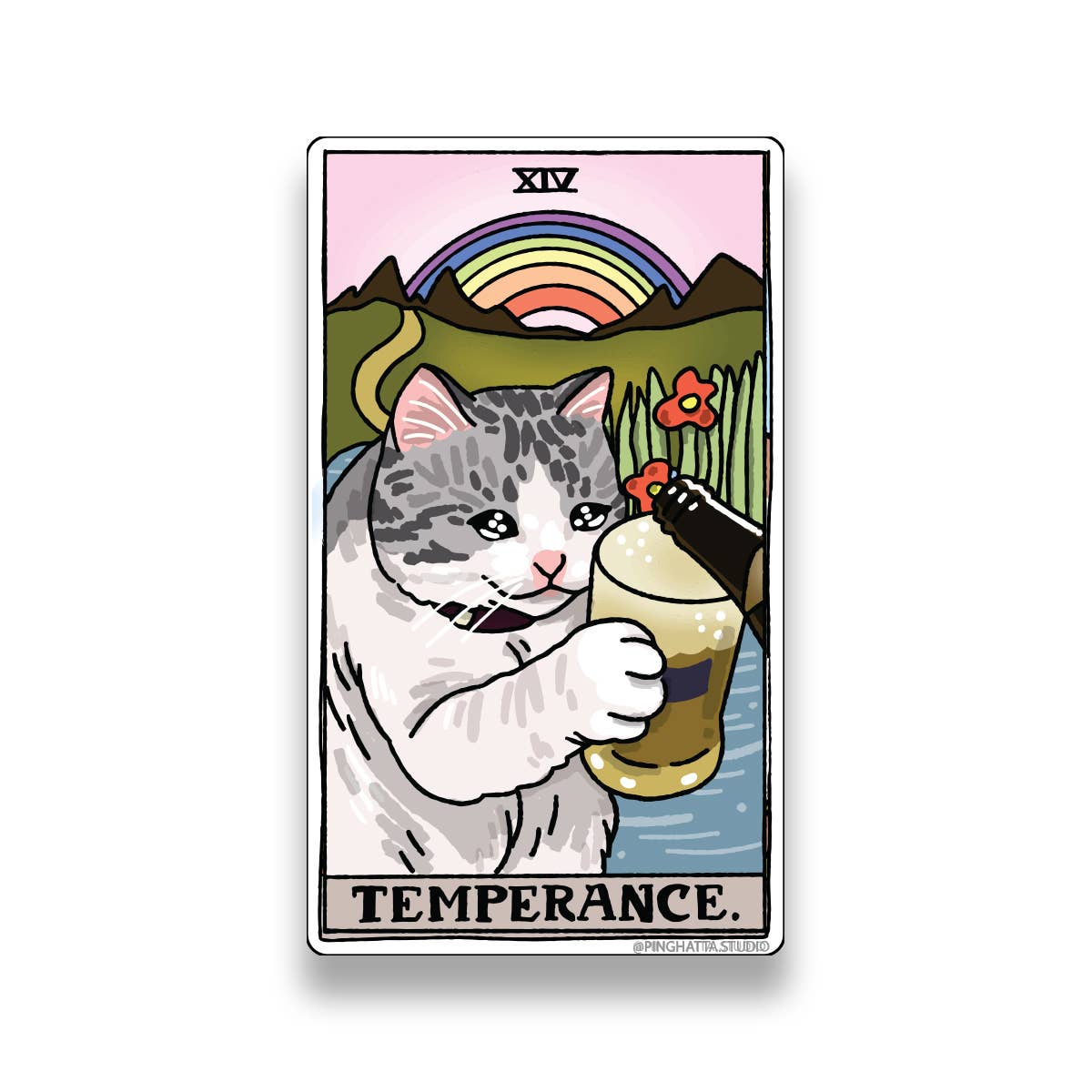 Chonky Goods by Ping Hatta. Studio - Vente Autocollant - Autocollants découpés Tarot Cat Meme (Grands Arcanes)19