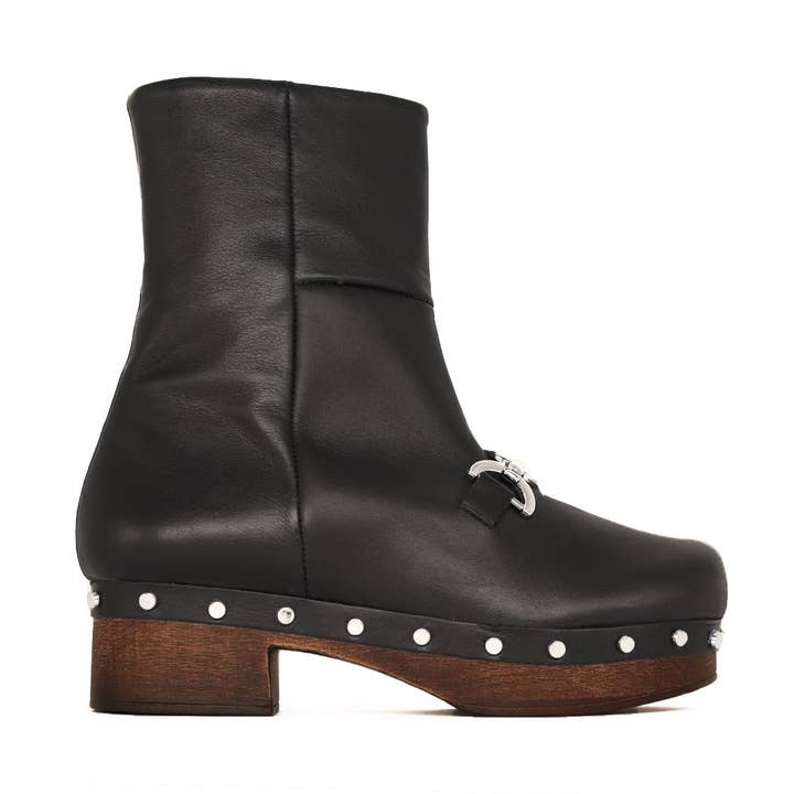 Velazquez Bravo ankelstøvle i sort læder for engroshandel hos Tuilus