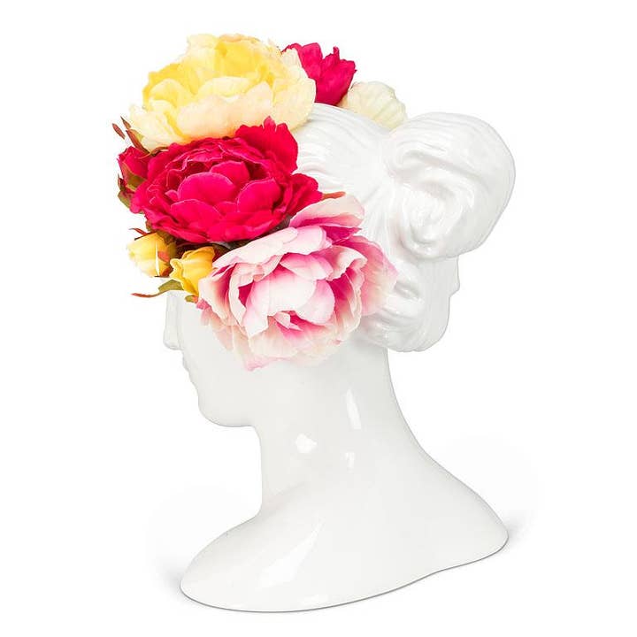 Abbott - Wholesale Vase - Large Woman Head Vase with Holes-13"H - Clearance1