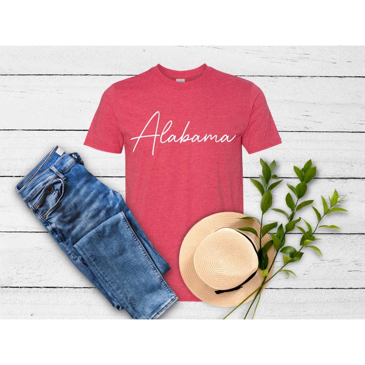 American Threadz Apparel - Vente T-shirt sérigraphié – femme - T-shirt Alabama Script