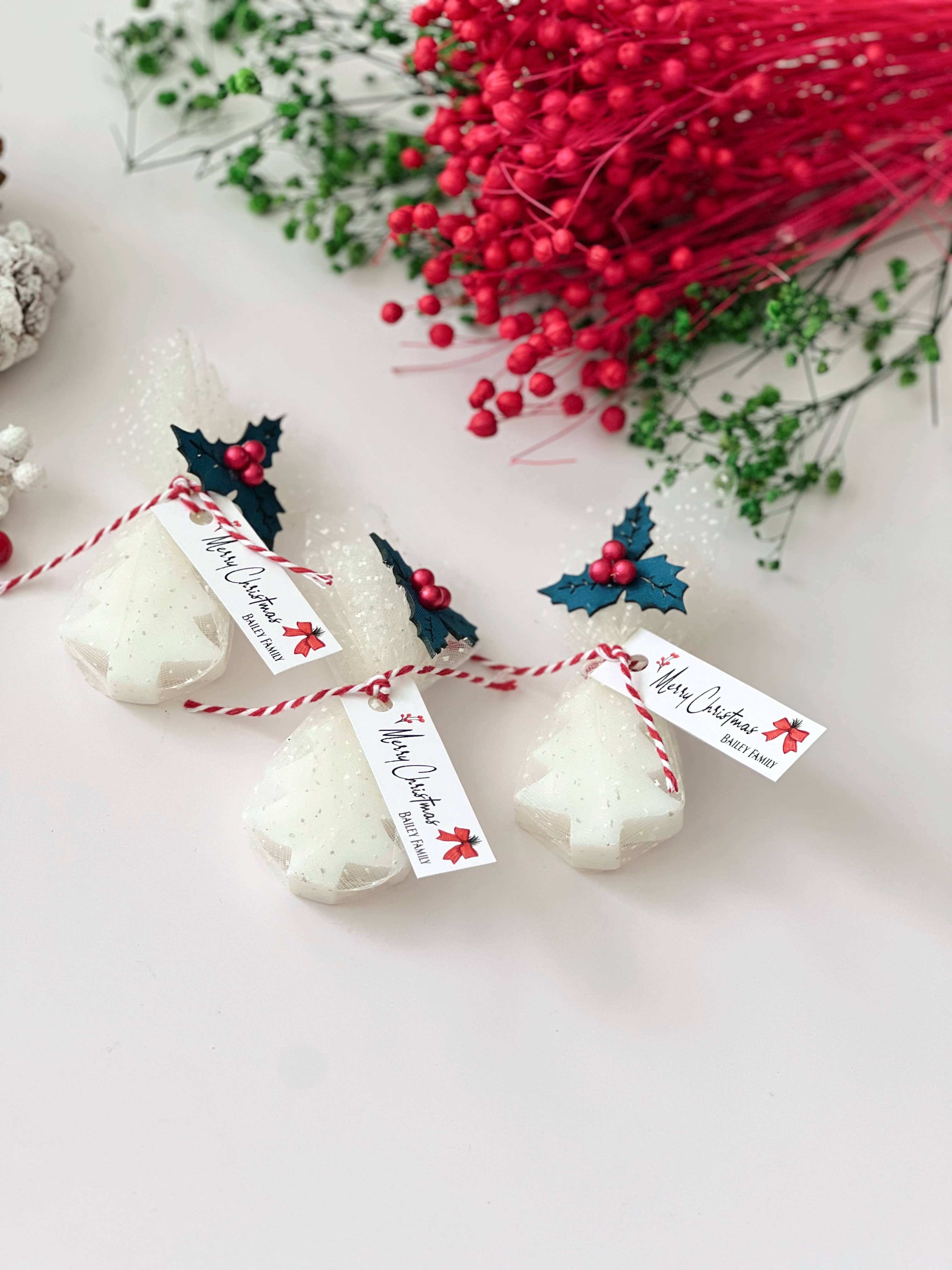 Uniq Favors - Vente Décoration de Noël - Savon pour sapin de Noël, cadeaux pour les fêtes, cadeaux pour collègues1