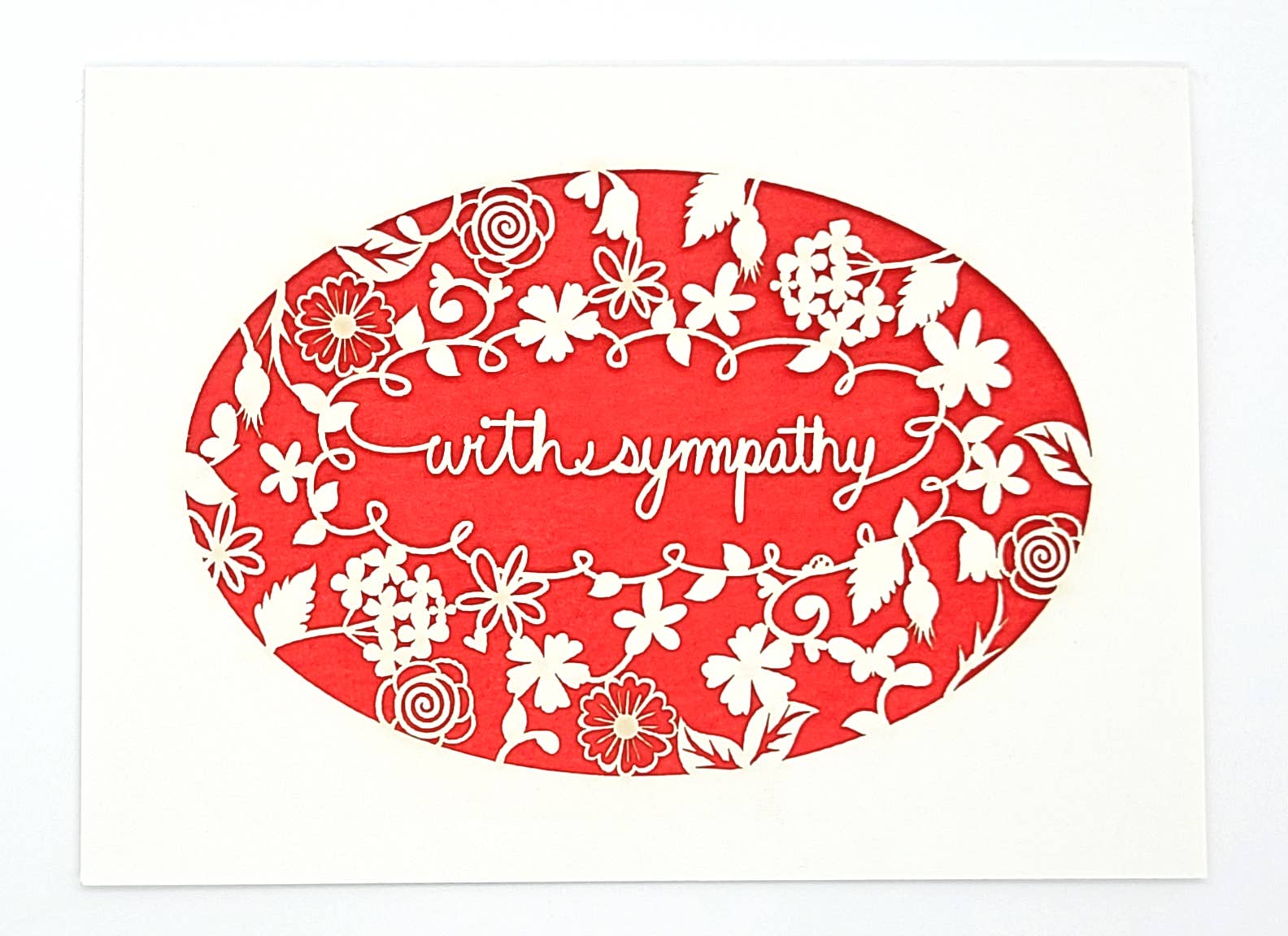 two hermanas – Engroshandel Sympati-kort – Med sympati omkring en krans af blomster4