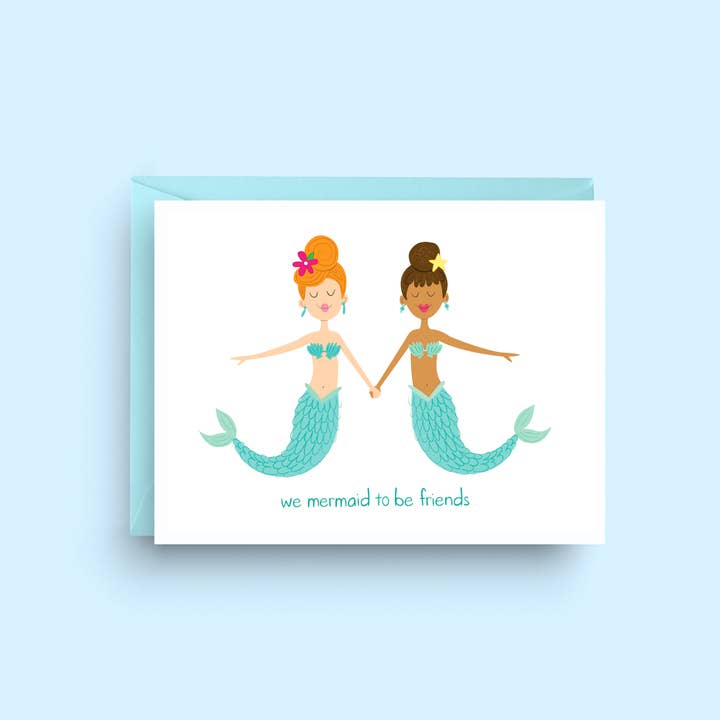 Nicole Marie Paperie - Vendita all'ingrosso Biglietti di amicizia - Biglietto d'auguri per l'amicizia - Sirena "Amiche per sempre"