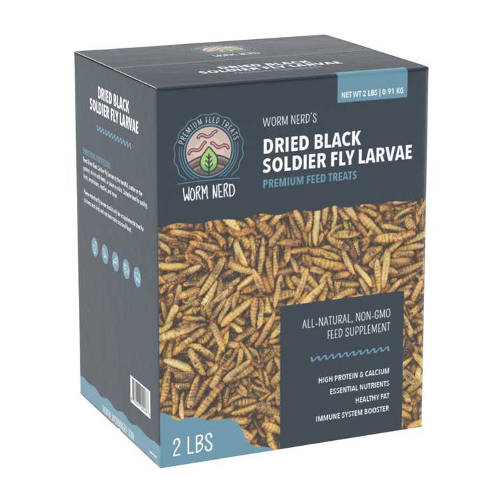 Dried Black Soldier Fly Larvae - 2 lbs for wholesale by Arcadia Garden Products