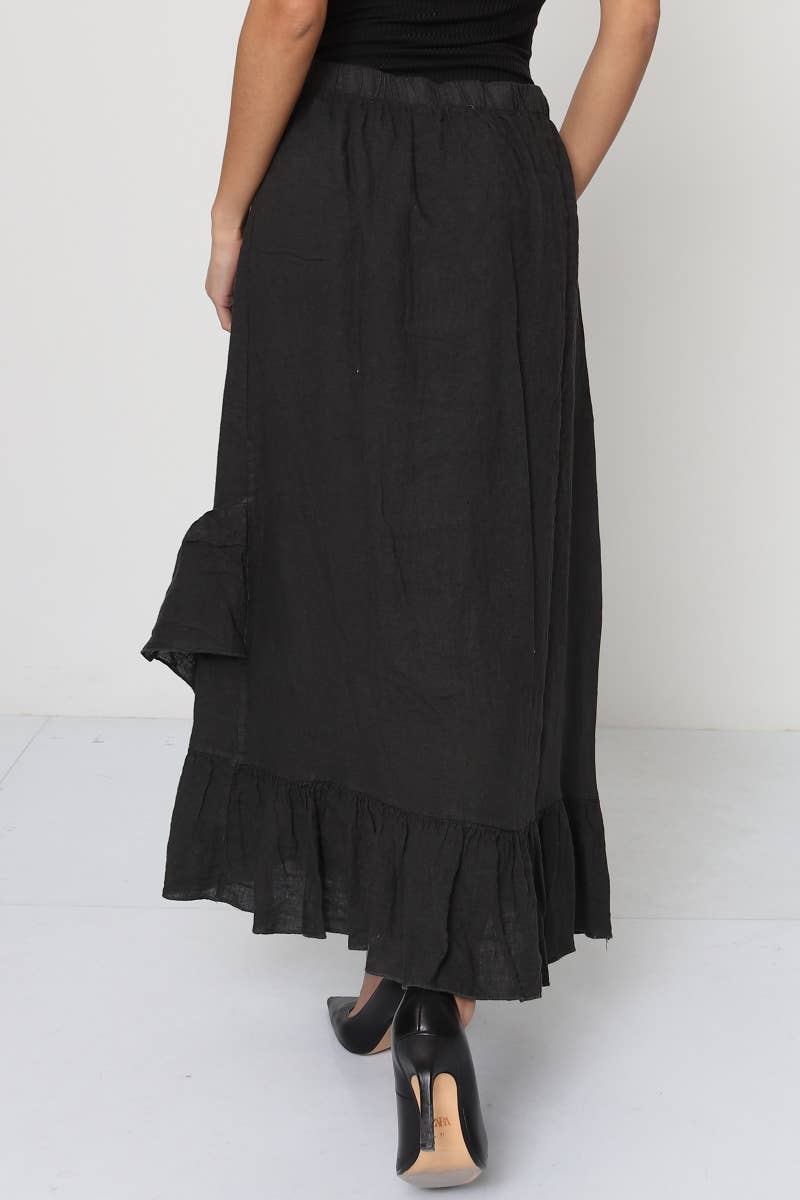 LÉA & LUC - Wholesale Skirt - Women's - 100% Linen Skirt REF. 800211