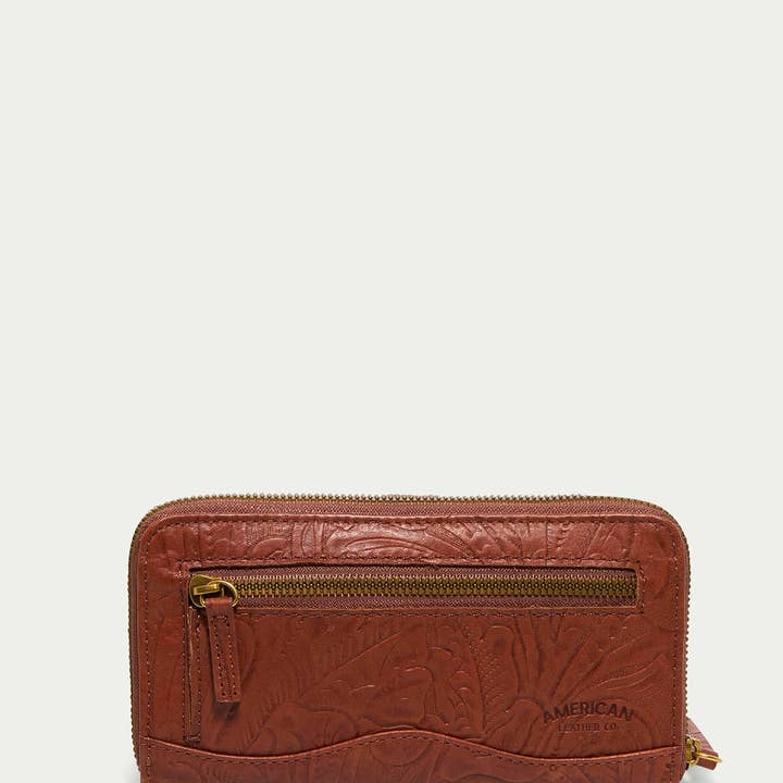 American Leather Co - Wholesale Wallet - Women's - Rye Large Zip Around Wallet9