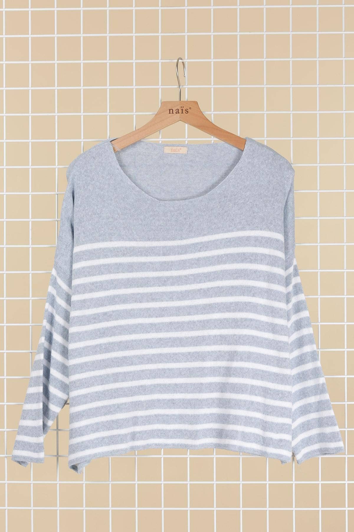 NAÏS PARIS - Vente Pull en maille – femme - PULL COL ROND A RAYURES11