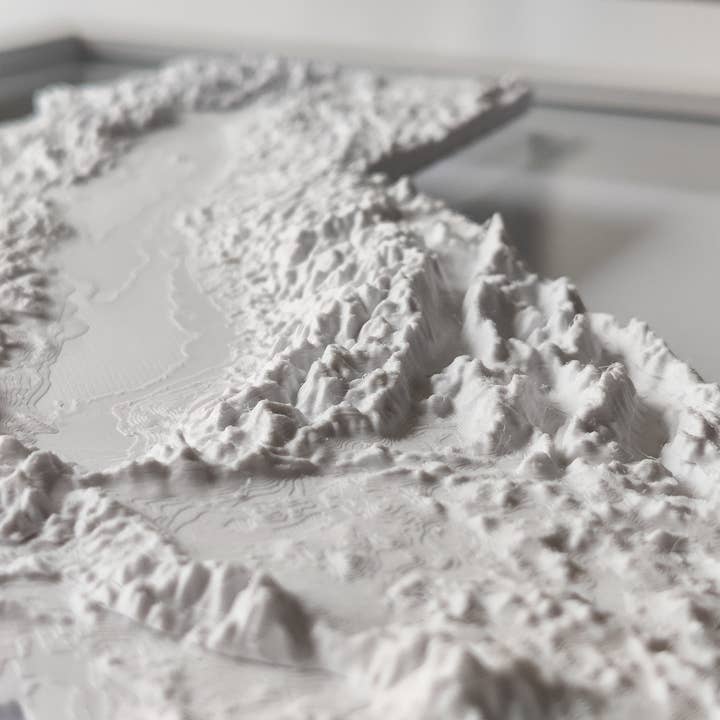 Micropolitan - Wholesale Wall Accent - California 3D Topographic Map | 3D Map Framed Wall Art3