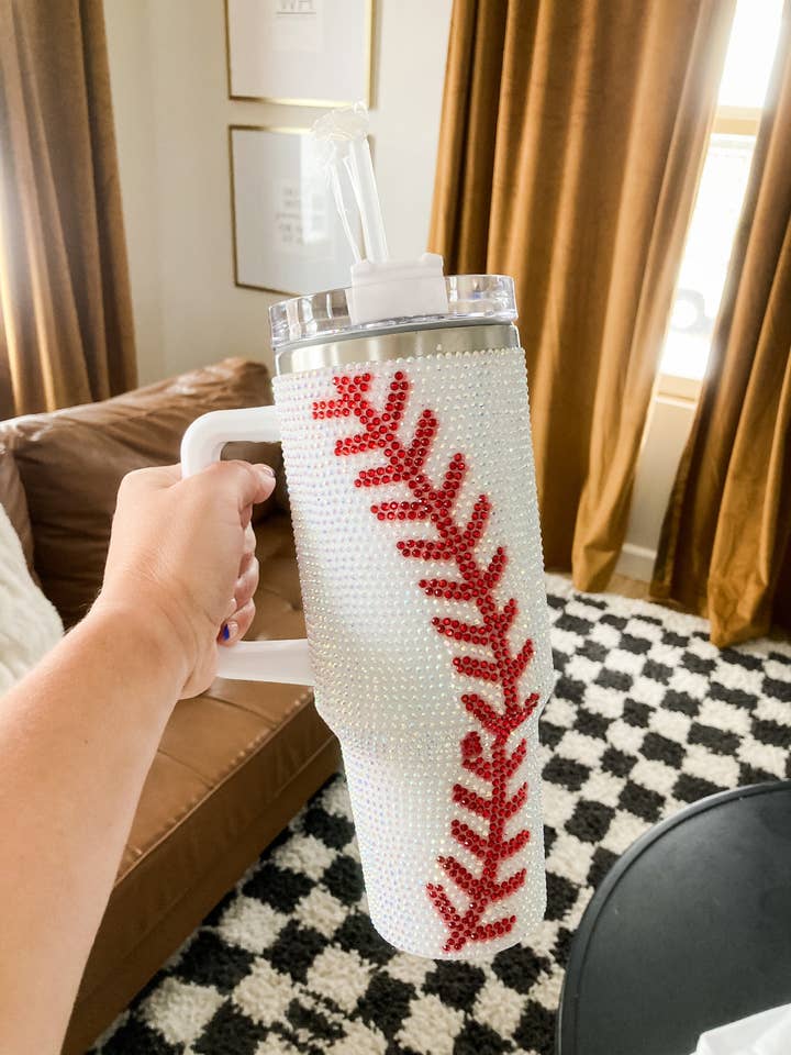 Baseball Stainless Steel Tumbler 40oz for wholesale by White House Co