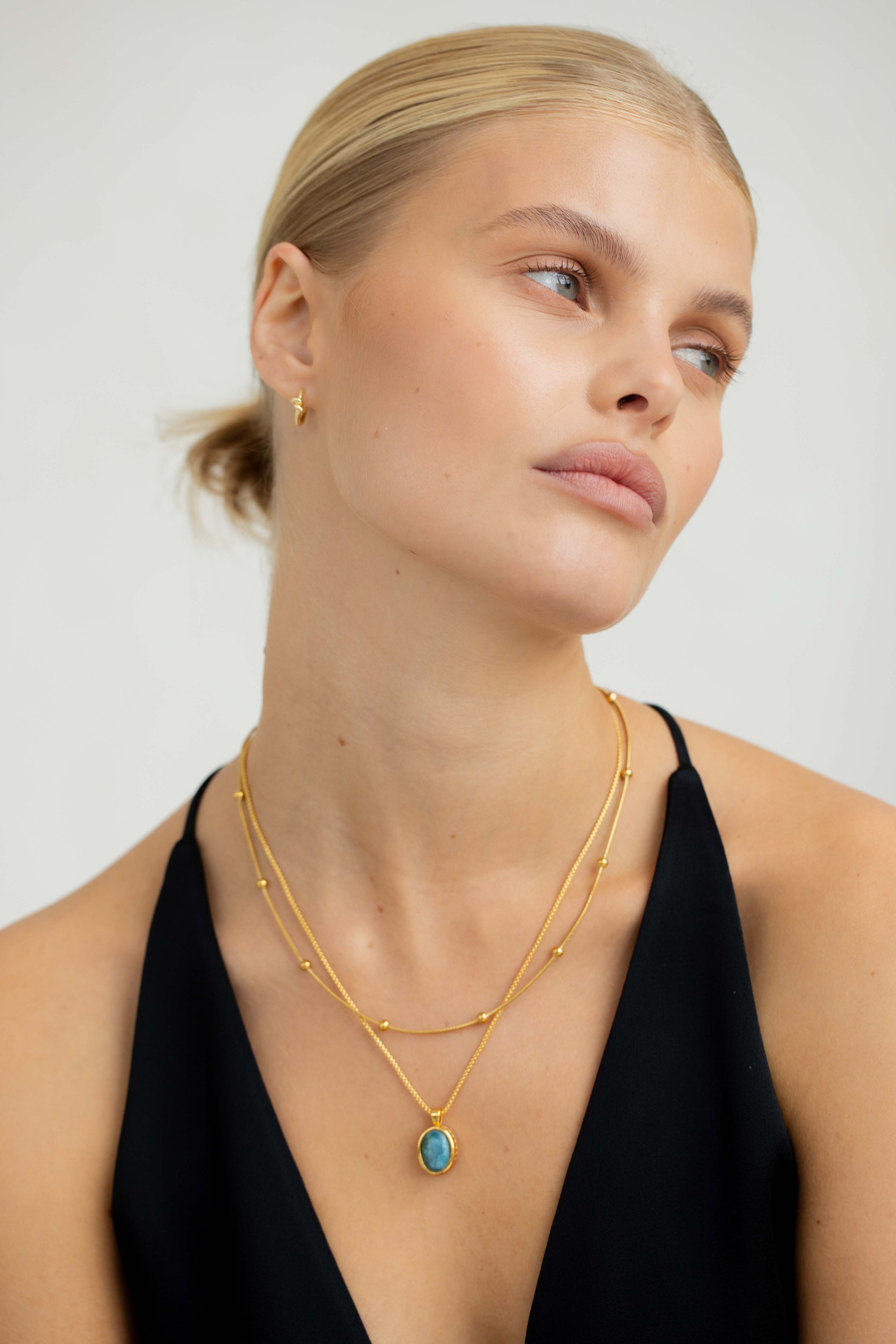 ARCTIC FOX & CO. – wholesale Link & chain necklace – Satellite Bead Chain Necklace - Waterproof3