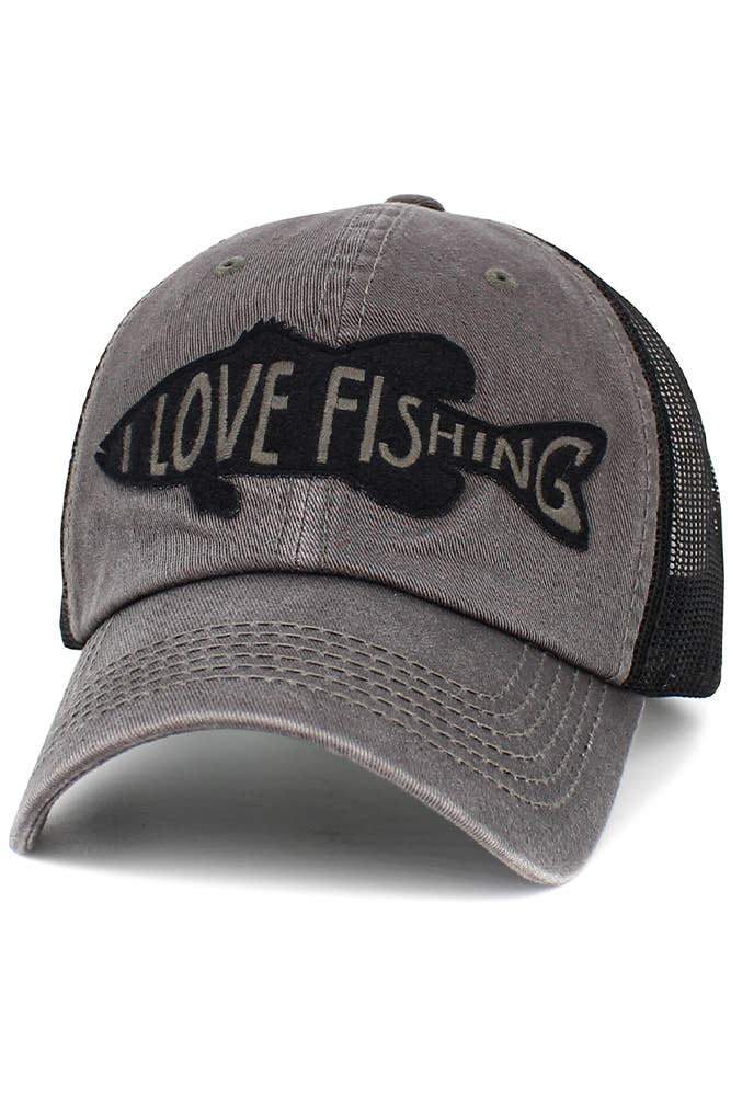 Hana - Wholesale Trucker Hat - Women's - I LOVE FISHING Mesh Back Baseball Cap10