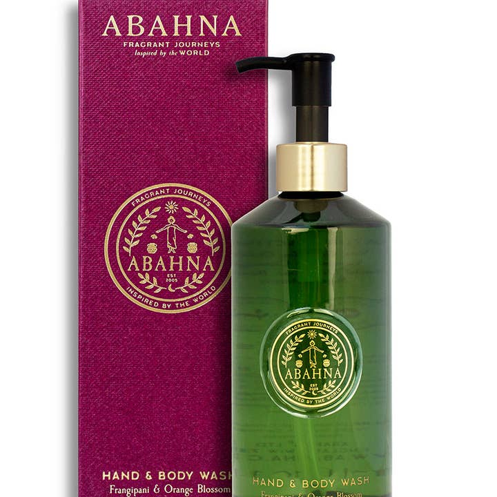 Hånd- og kropsvask - Frangipani & Appelsinblomst for engroshandel hos Abahna