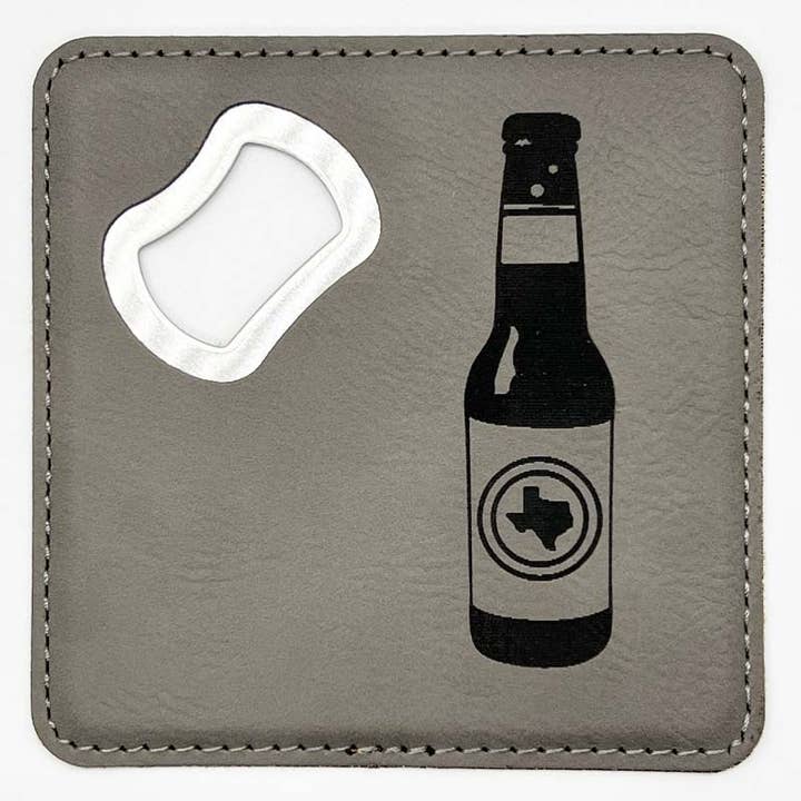 Texas Longneck Bottle Opener Coaster for wholesale by Gusto Graphic Tees