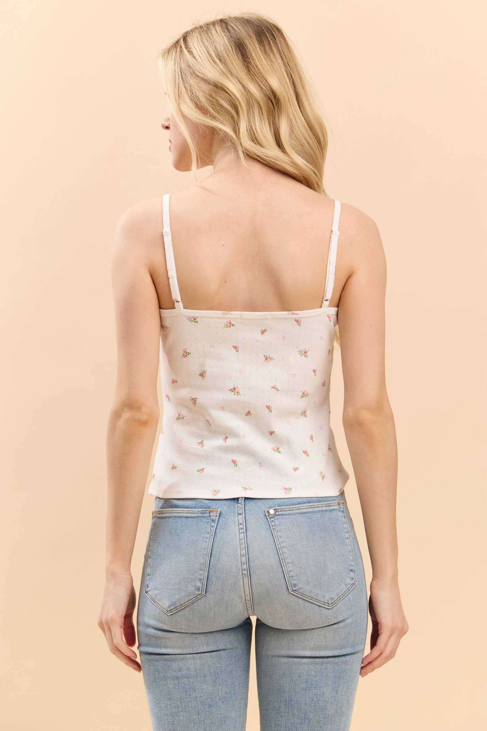 Heart & Hips - Wholesale Camisole - Women's - JC54289P - LACE TRIMMED BOW TIE CAMISOLE TANK6