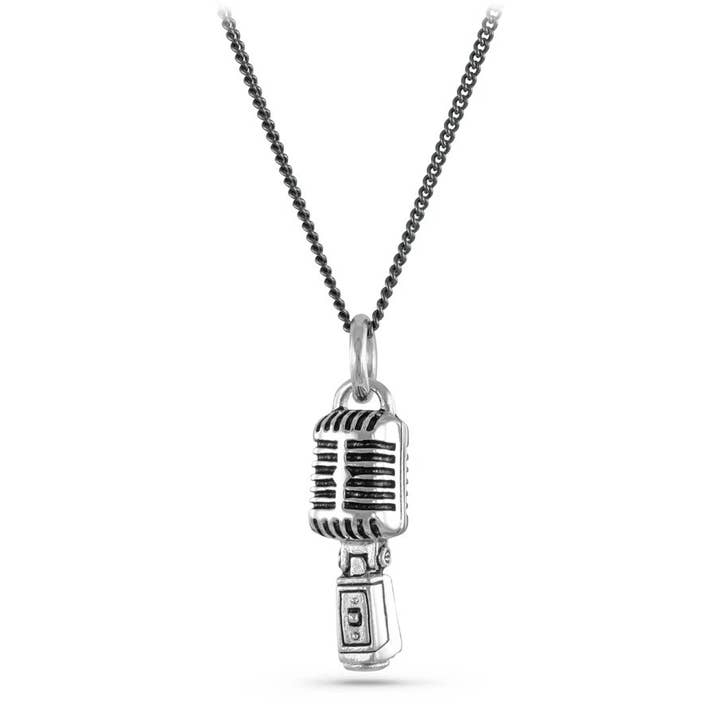 Microphone Necklace - Silver for wholesale by Lost Apostle