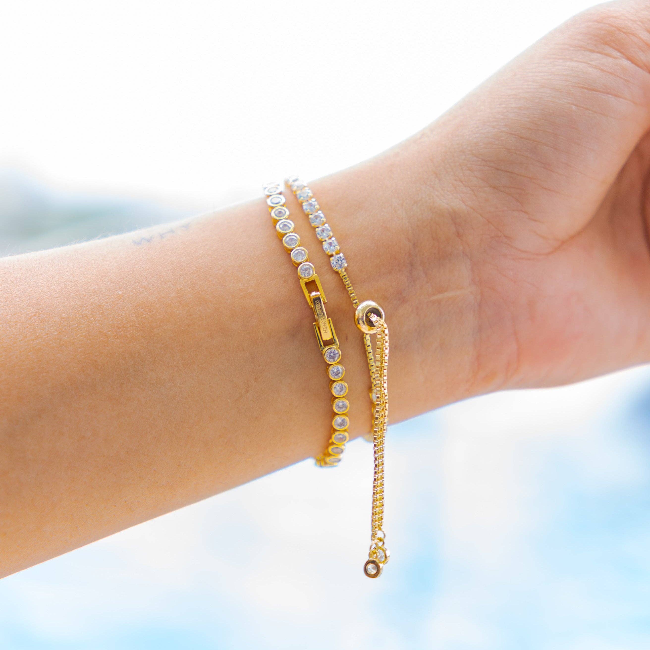 Brenda Grands Jewelry - Wholesale Tennis Bracelet - 18K Gold Pull Tie Tennis Bracelet5