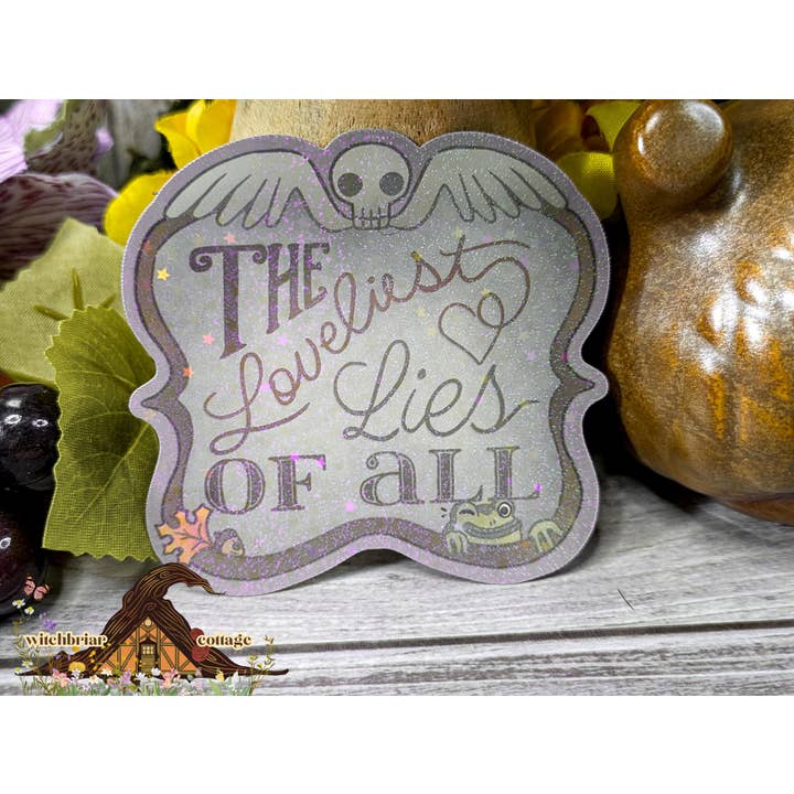 Autocollant "Loveliest Lies OTGW" pour ordinateur portable ou bouteille d'eau pour la vente par Witchbriar Cottage