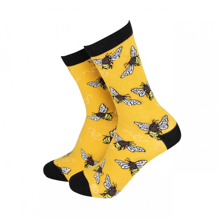 Smiling Faces - Wholesale Socks - Women's - Bee - Women's Bamboo Socks0