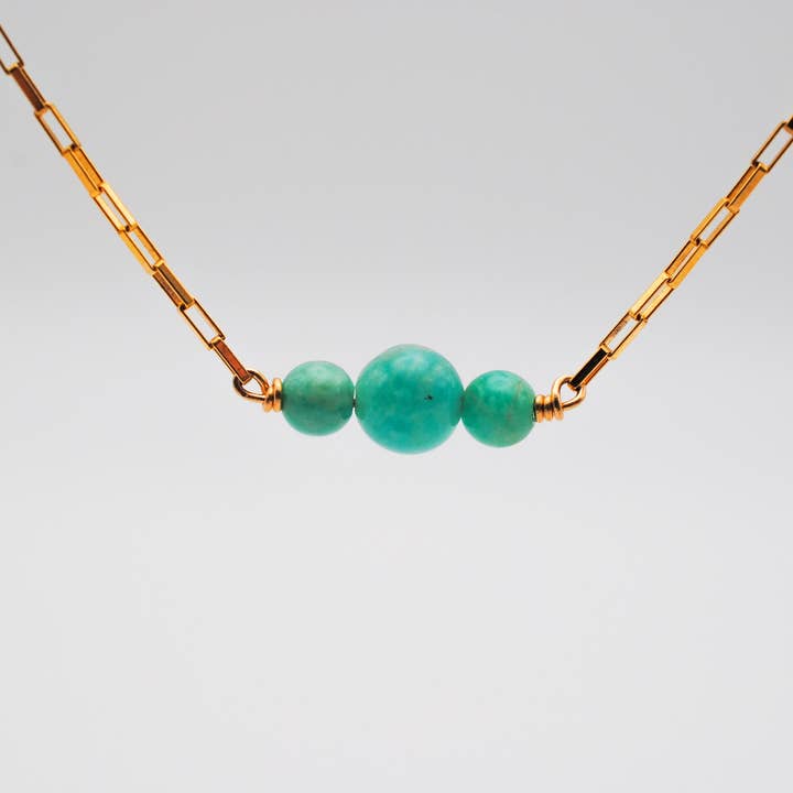 Amazonite Genesis Necklace for wholesale by Ripple | Reiki Infused Jewelry