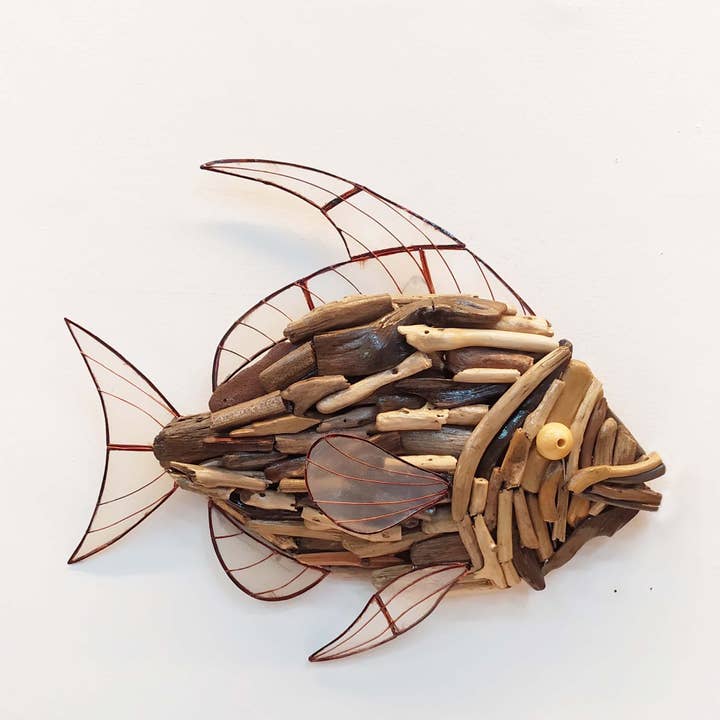 Tier Capiz Wandkunst - Fisch für den Großhandel von Om Gallery