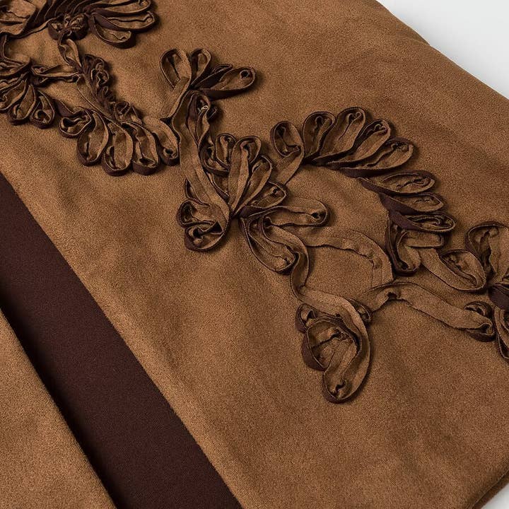 Rosa Clothing - Wholesale Outerwear Vest - Women's - Boho Suede Embroidered Vest Gilets5