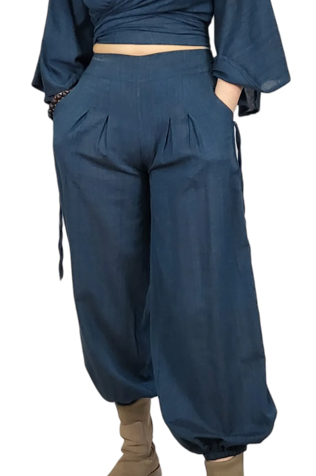 Ark Imports - Wholesale Broek - Dames - Stevige half-elastische katoenen broek3