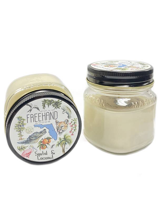 Santal & Coconut Soy Candle for wholesale by Freehand Goods
