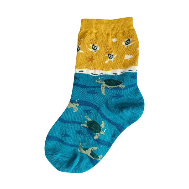 Calzini per bambini con tartarughe marine per la vendita all'ingrosso da parte di Foot Traffic Socks