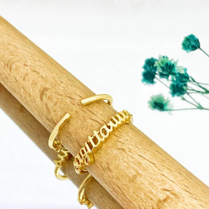 Gypsy Soul - Wholesale Band/Stacked Ring - Zodiac Gold Rings - 24 Pcs4