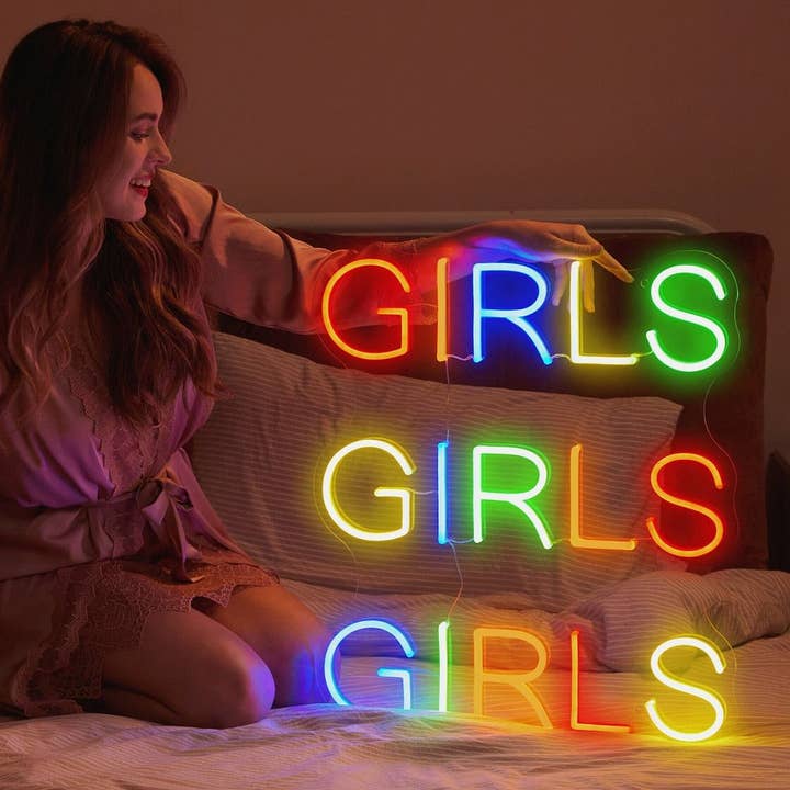 Sinal de néon para raparigas raparigas raparigas (várias cores) por atacado de Aoos Custom