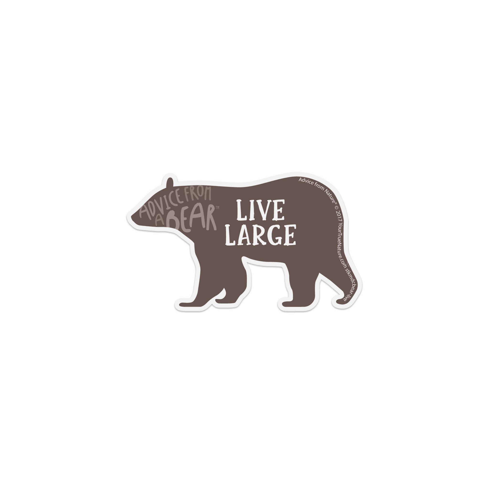 Advice for Life by Your True Nature - Wholesale Sticker - Advice from a Bear - Die Cut Sticker - Mini