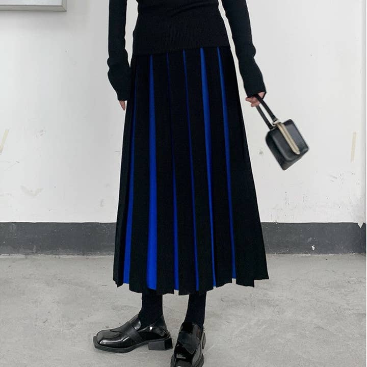 safistyle - Wholesale Skirt - Women's - Colorblock Knit Midi Skirt7