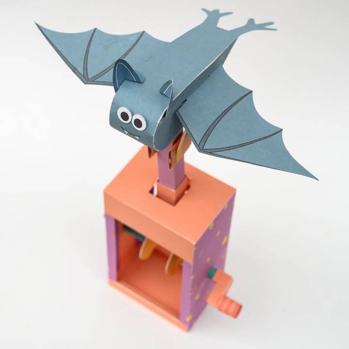 Go on make me – wholesale DIY craft kit – Child – Fluttering Bat - Rob Ives Paper Animation Kits
